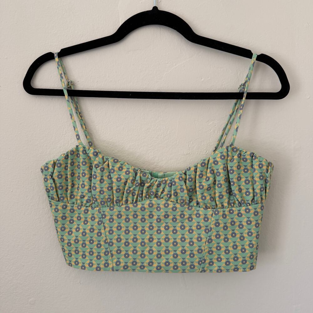 Zara printed Bralette retro Crop top